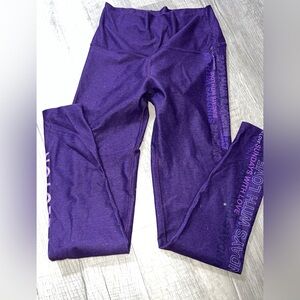 Peloton Sunday with love Purple sparkling Women's Leggings medium